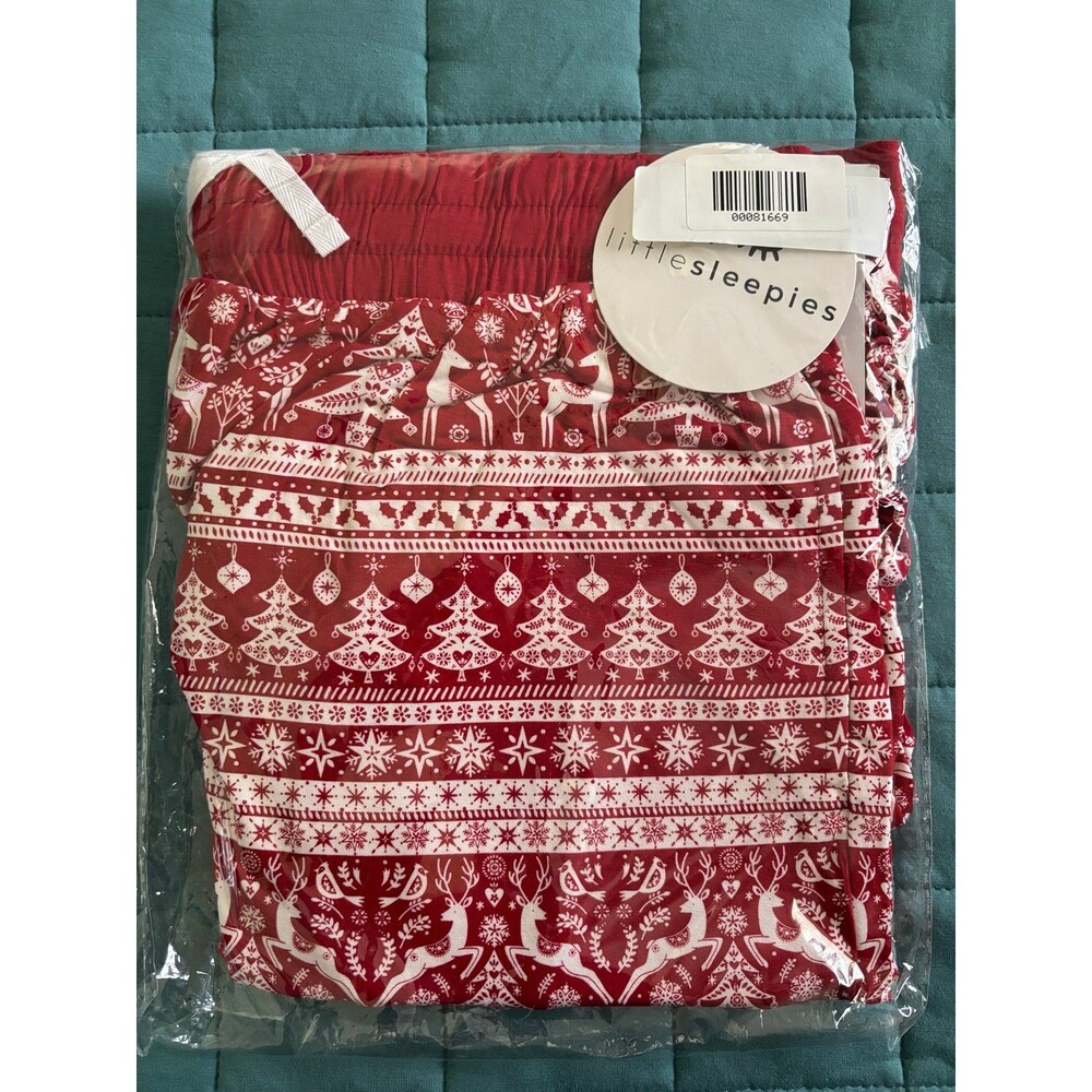 Little Sleepies Reindeer Cheer men’s pajama pants XL NIB